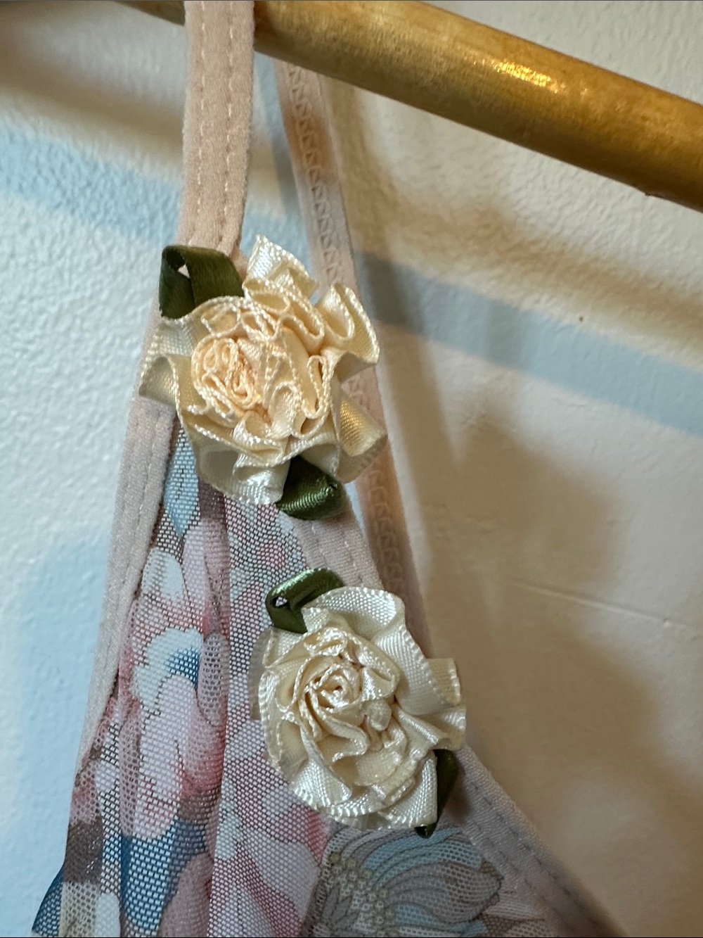 Vintage Sheer Floral Slip Dress Soft Girl 90s Chic - Picture 3 of 9